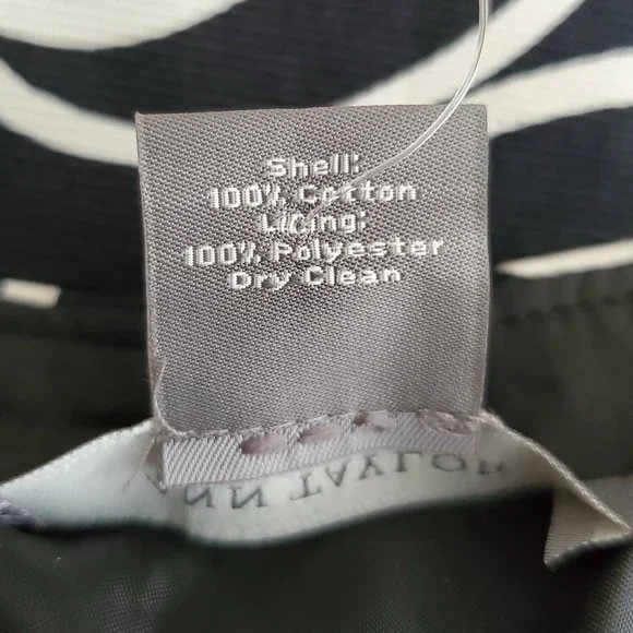 Ann Taylor Scrolling Swirls Short A-line Skirt | NWT | 0P | Black White - Picture 12 of 15